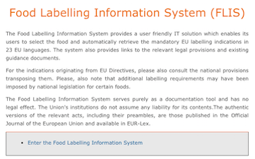 EU new food labeling tool