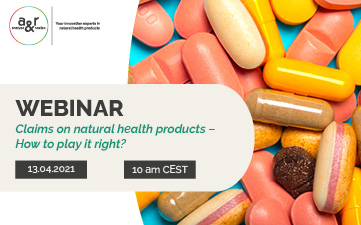 Our next webinar: Claims on natural health products – How to play it right?